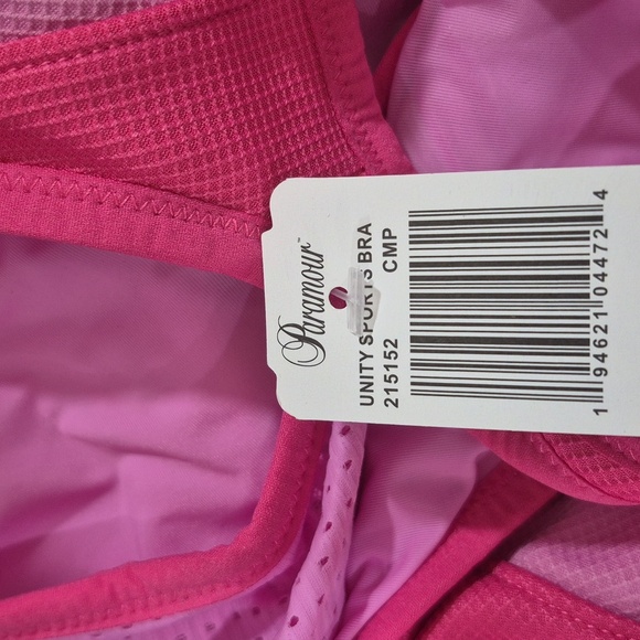44D Felina 215152 Unity Unlined Wire Free Sports Bra Cyclamen Pop Pink NWT - Picture 8 of 8